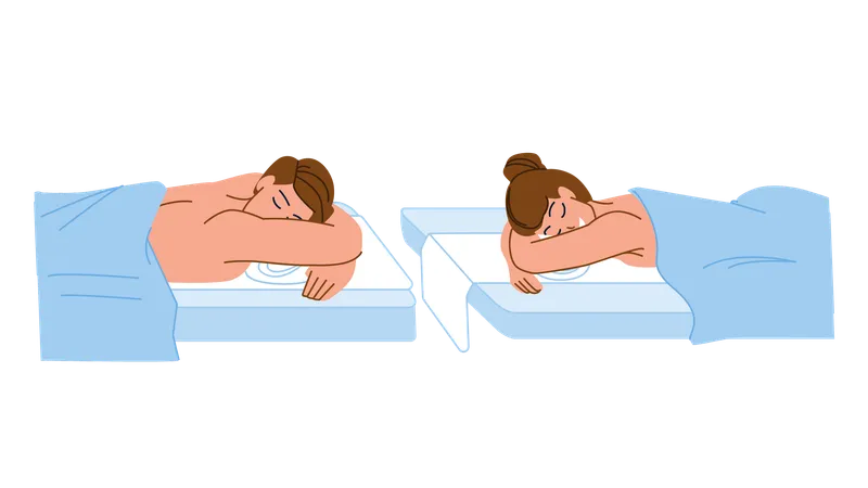 Couple at spa  Illustration