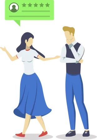 Couple avec avis positif  Illustration