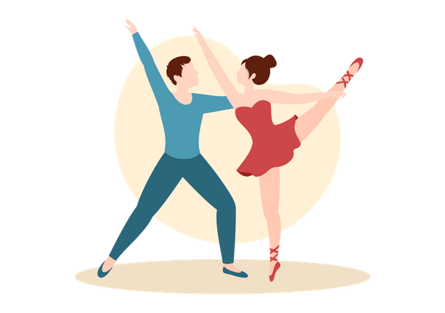 Couple, ballerine  Illustration