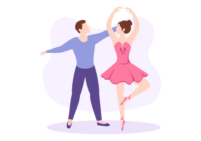 Couple Ballet  Illustration