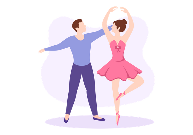 Couple Ballet  Illustration