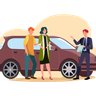 illustrations for car booking