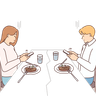 illustrations of food table