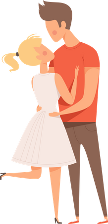 Couple, étreindre  Illustration