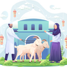 illustrations of goats for qurban