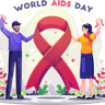 illustration for world aids day