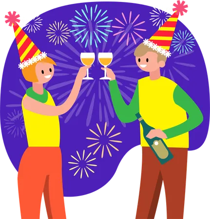 Happy New Year New Year New Year Celebration New Year Party Illustration