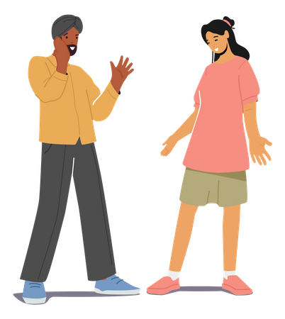 Couple Communicating  イラスト