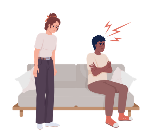 Couple conflict  Illustration