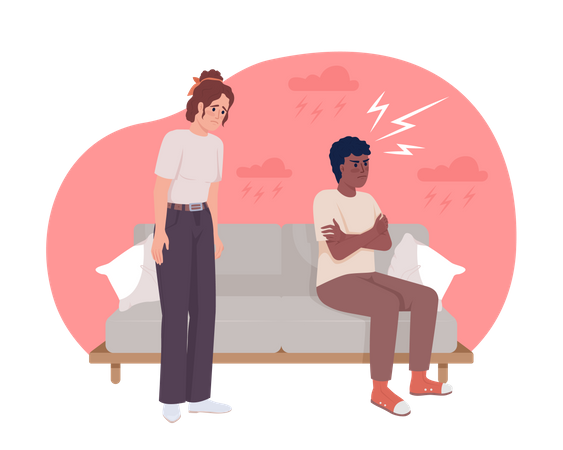 Couple conflict  Illustration