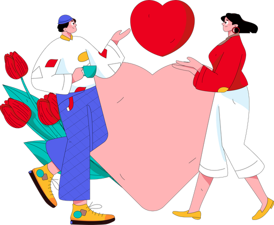 Couple Connection  Illustration