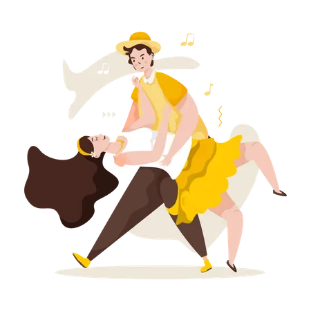 Couple dance  Illustration