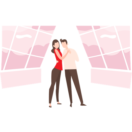 Couple dance  Illustration