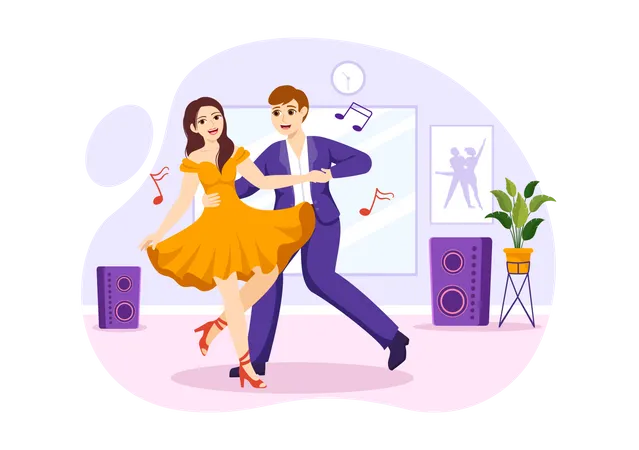 Couple Dance  Illustration