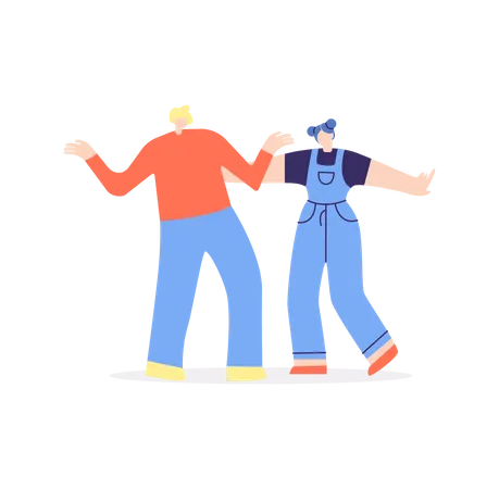 Couple Dancing Illustration