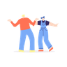 illustration for couple dancing