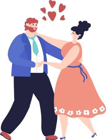 Couple dancing  Illustration