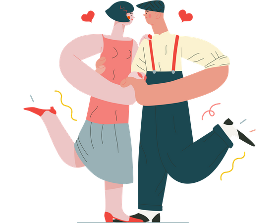 Couple dancing  Illustration