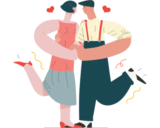 Couple dancing  Illustration