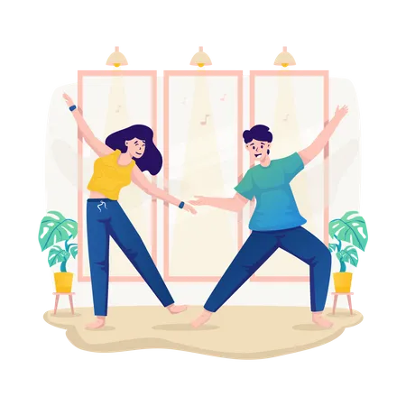 Couple dancing  Illustration