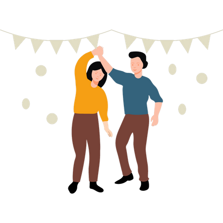 Couple dancing  Illustration