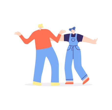 Couple Dancing  Illustration