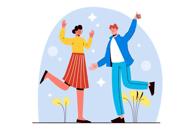 Couple dancing  Illustration