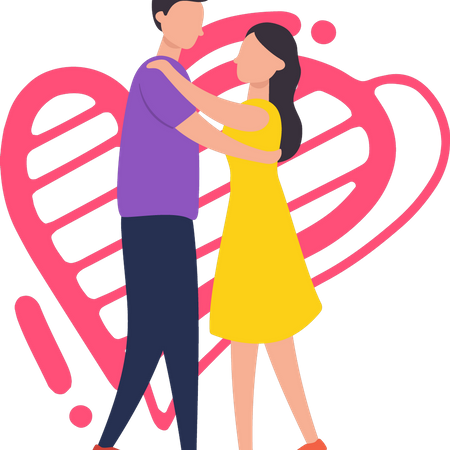 Couple dancing  Illustration