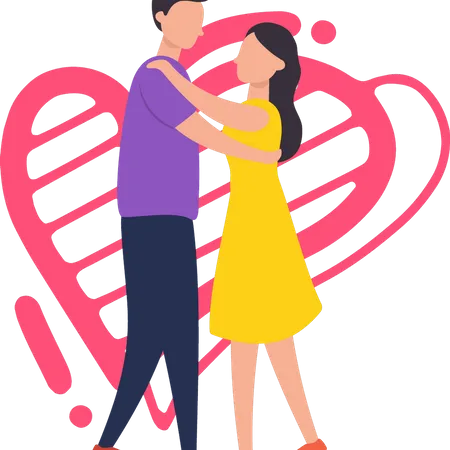 Couple dancing  Illustration