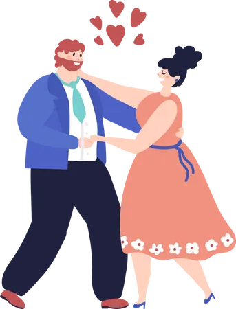 Couple dancing  Illustration