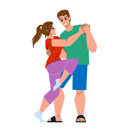 Couple dancing  Illustration