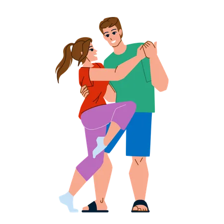 Couple dancing  Illustration