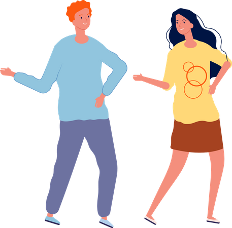 Couple Dancing  Illustration