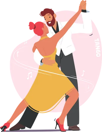 Couple Dancing  Illustration