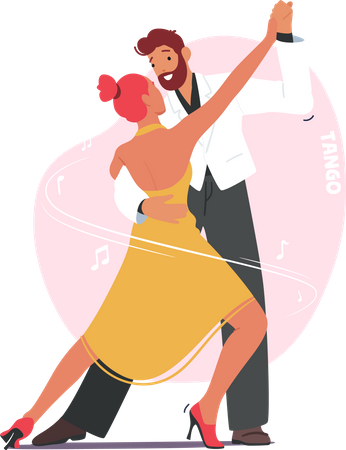 Couple Dancing  Illustration