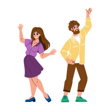 Couple dancing  Illustration