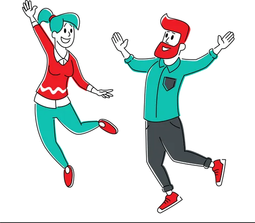 Couple dancing in party  Illustration