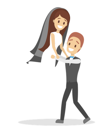 Couple Dancing together  Illustration