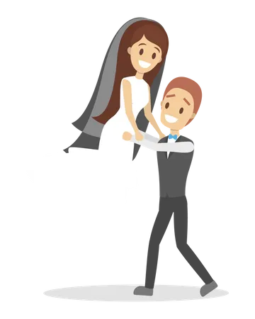 Couple Dancing together  Illustration