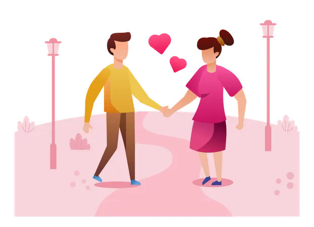 Couple amoureux  Illustration