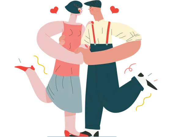 Danse en couple  Illustration