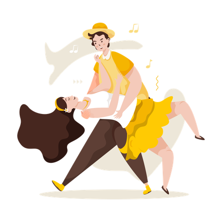 Danse de couple  Illustration