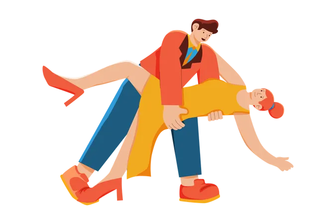 Danse de couple  Illustration