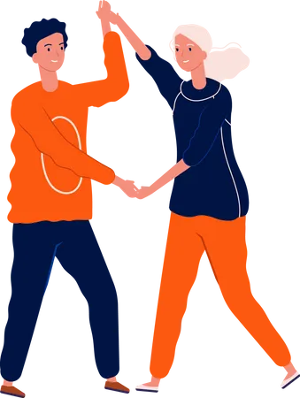 Danse de couple  Illustration