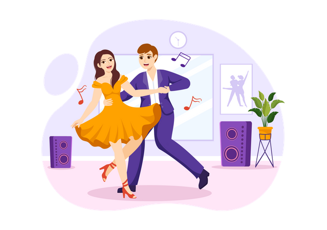 Danse de couple  Illustration
