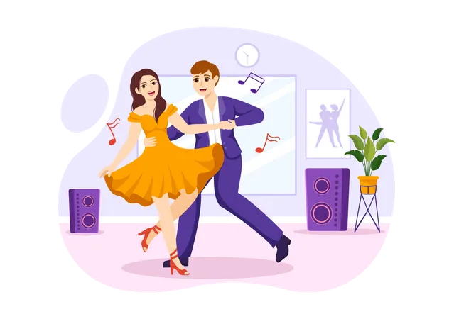 Danse de couple  Illustration