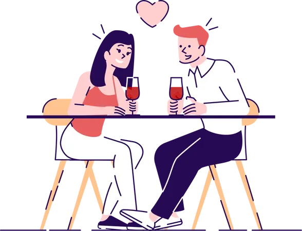 Couple date Illustration