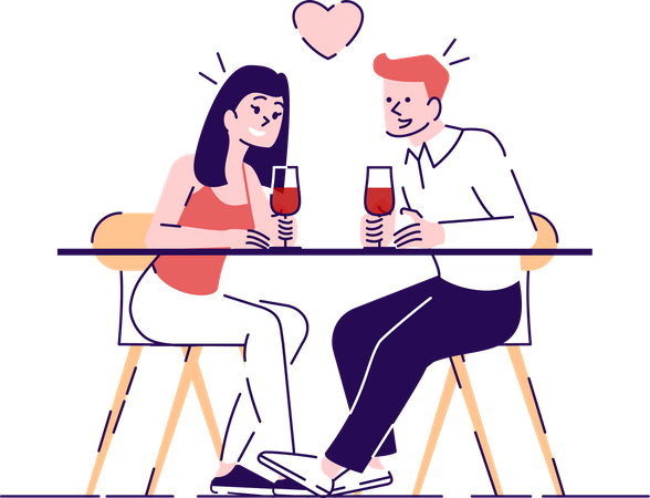 Couple date  Illustration