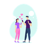illustrations for couple dating
