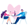 illustration for couple dating